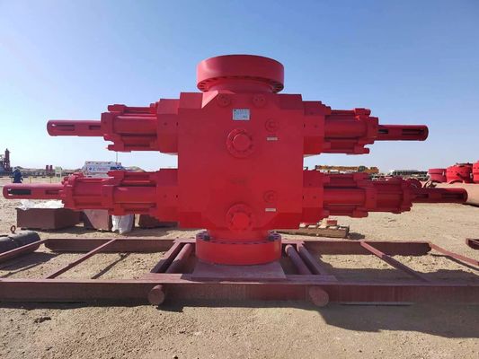 Double Ram BOP forged U type with hydraulic open and close bonnets shear structure with tandem boosters