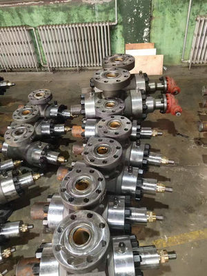 Red Choke Kill Manifold Double Ram Blowout Preventer For Well Drilling